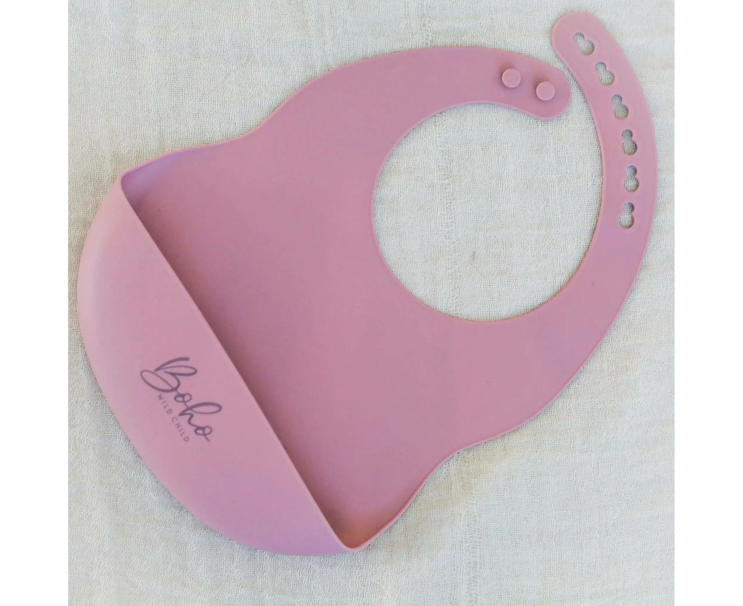 Silicone Scoop Bibs - Powder Rose