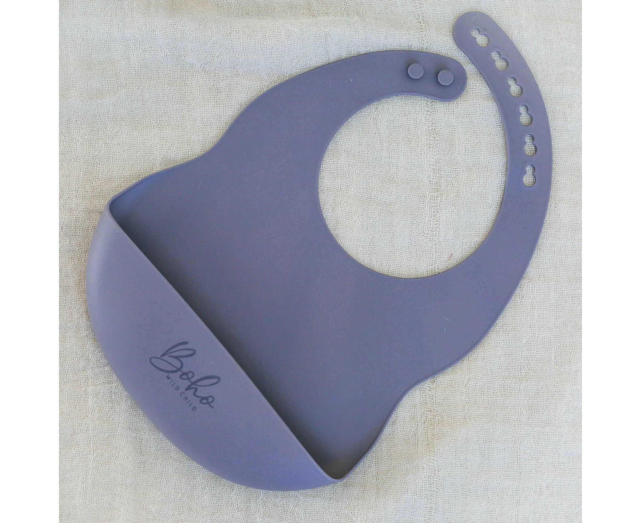 Silicone Scoop Bibs - Plum