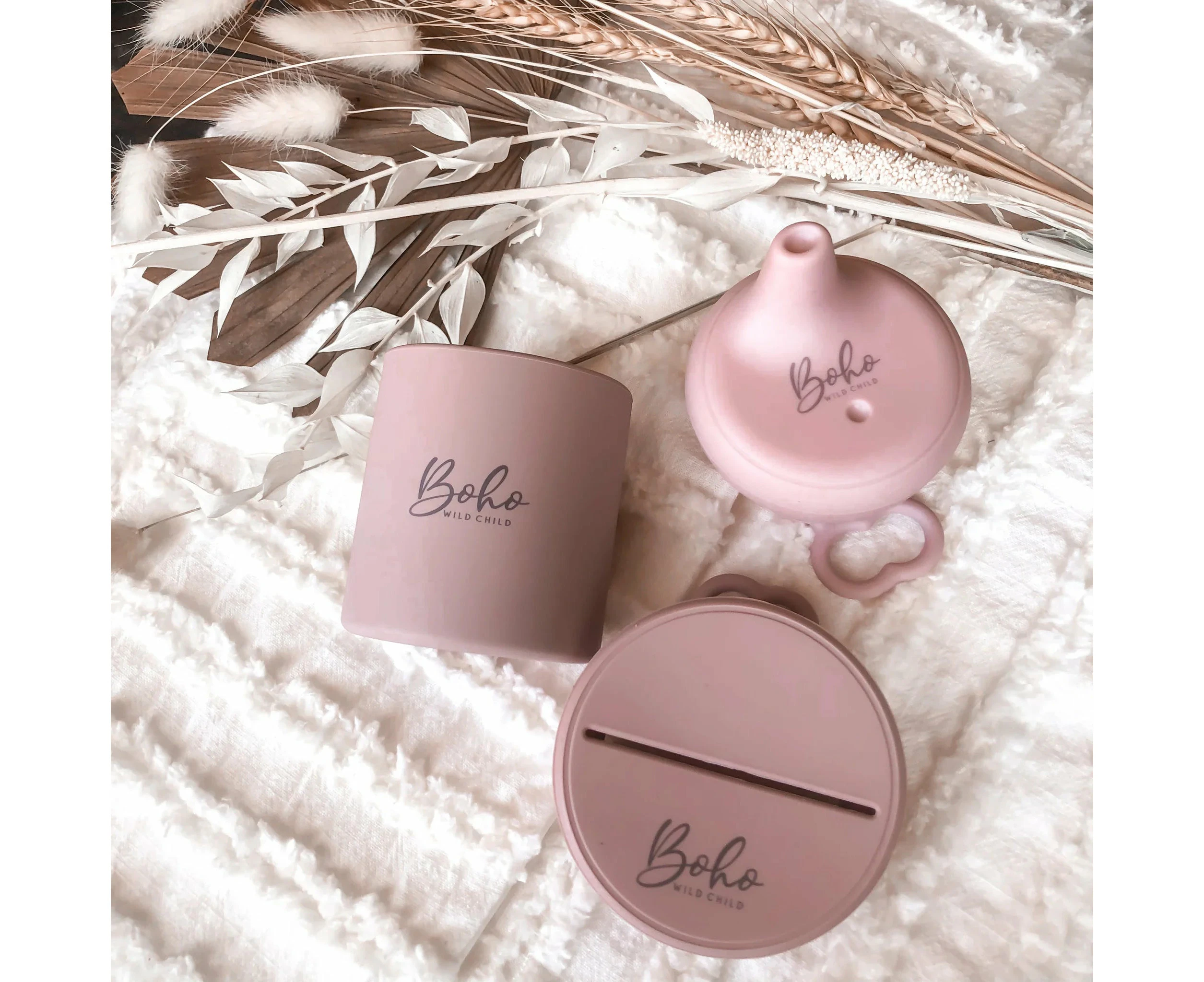 Silicone Sip & Snack Set - Blush