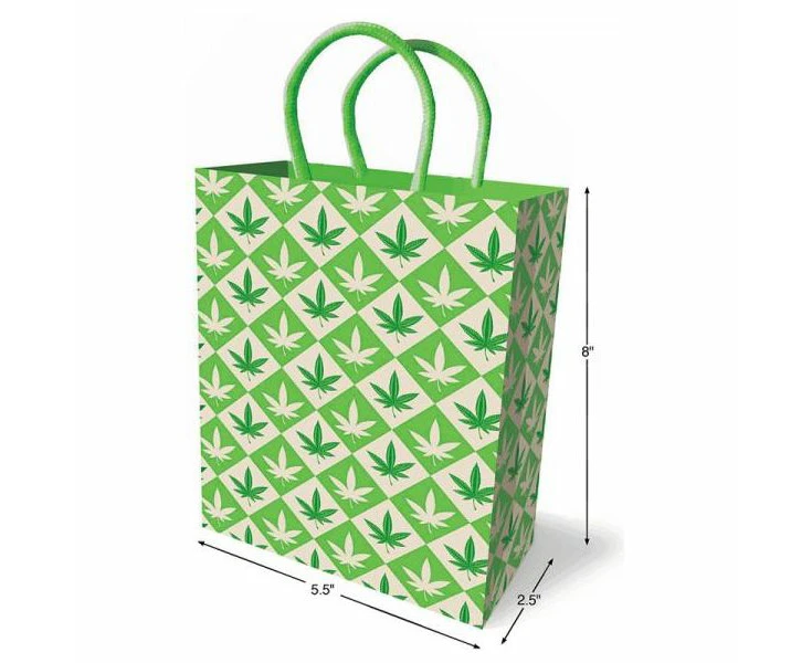 Little Genie Cannabis Diamonds Small Gift Bag Elegant Sturdy Card Stock Bag For Cannabis Lovers