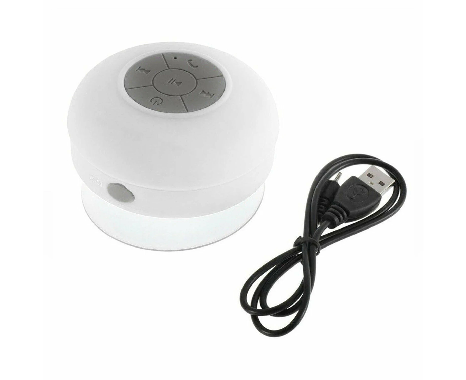 Home Bathroom Cordless Speaker and Mic - White