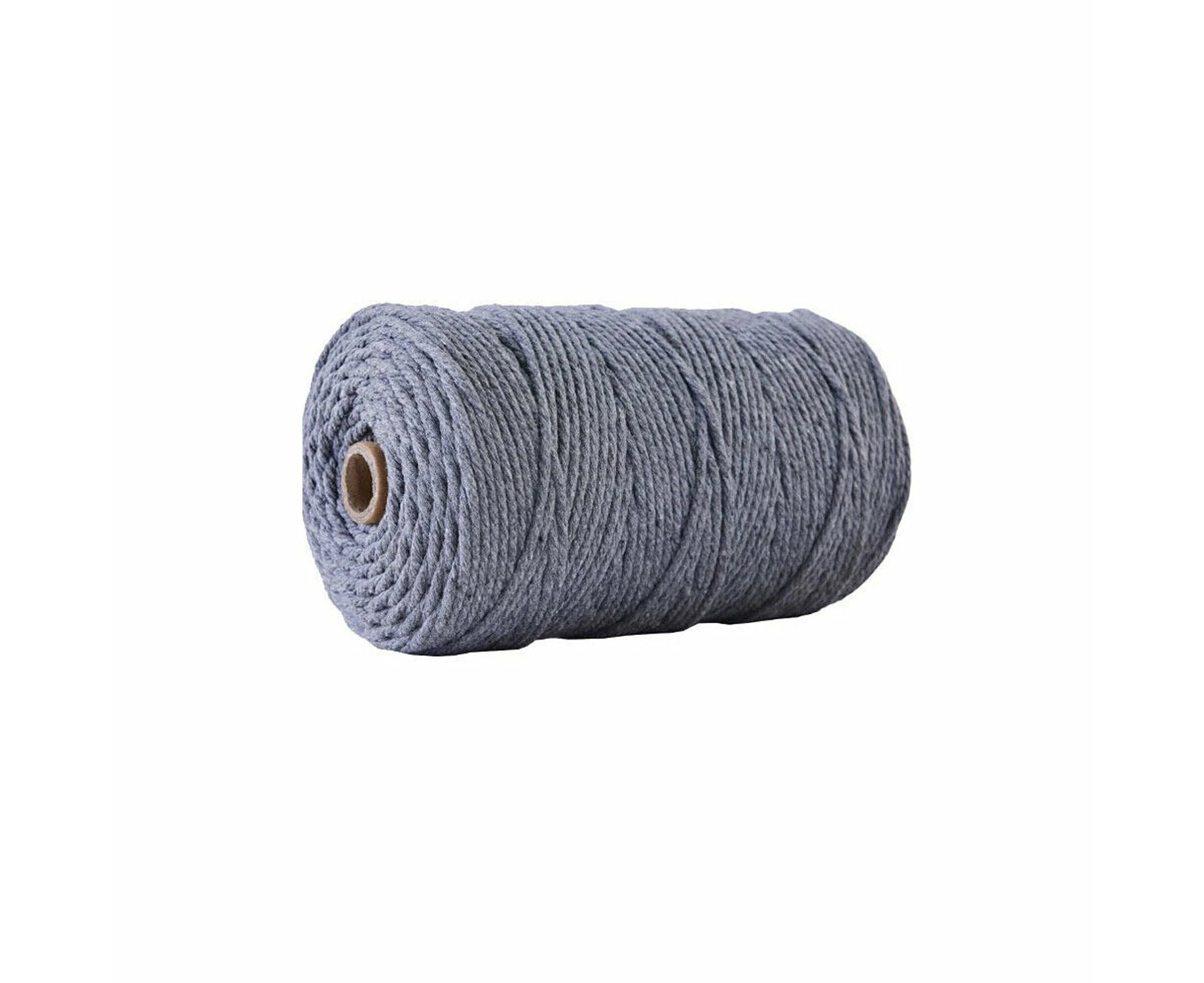 Multipurpose Natural Cotton Artisan Weaving Cord Wire - Grey-3mm/200m