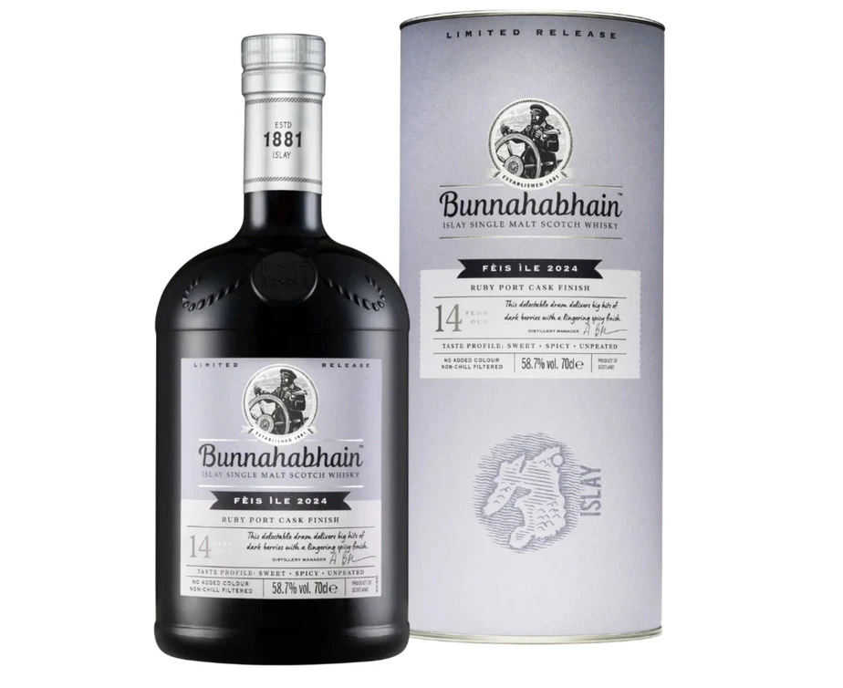 Bunnahabhain 14 Year Old Ruby Port Cask Finish Feis Ile 2024 700ml