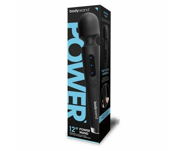 Bodywand Power Wand 12 Black External Massage Vibrator For Women