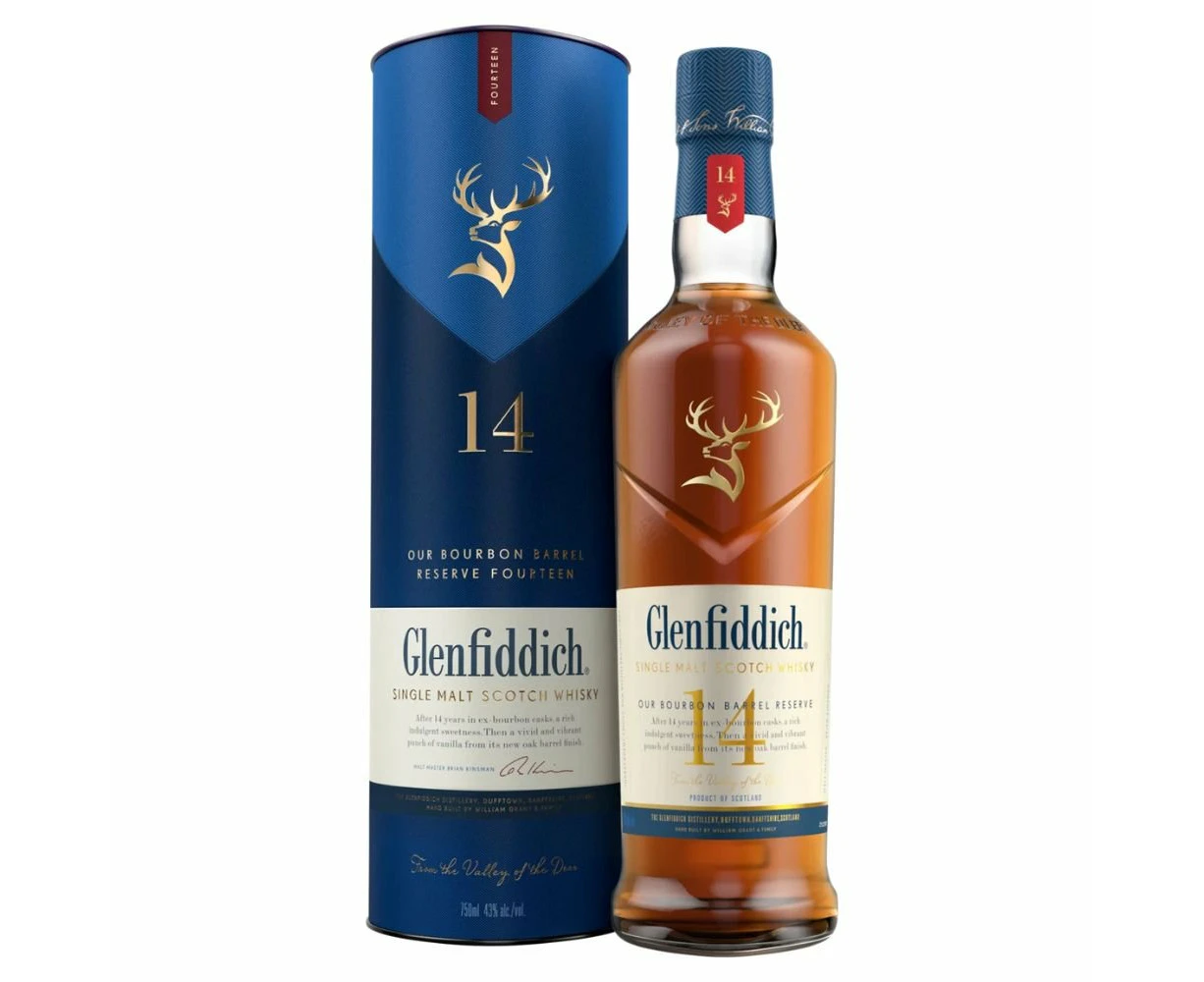 Glenfiddich 14 Year Old Single Malt Scotch Whisky 700ML