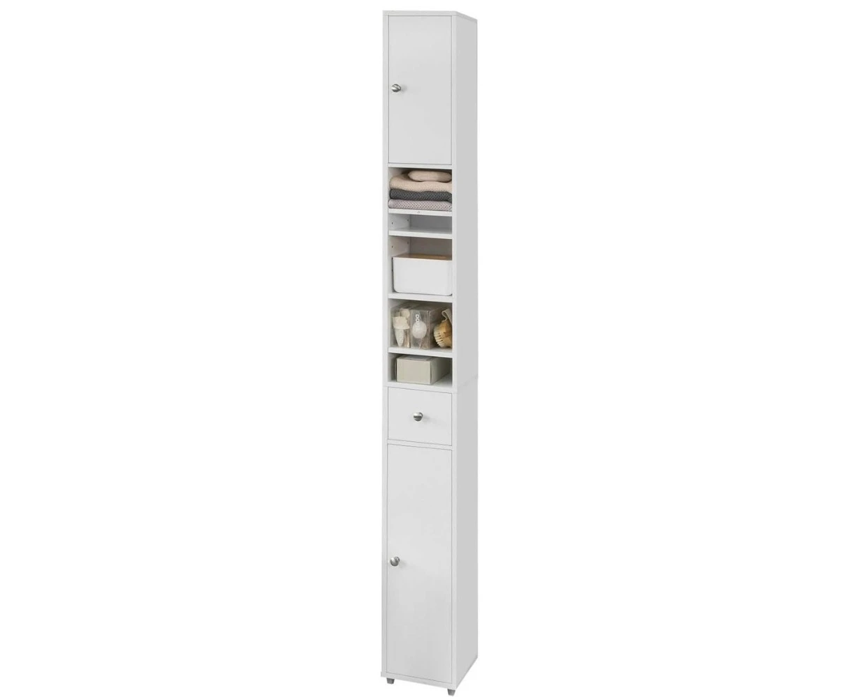 Tall Slim Cabinet Storage Cupboard Kitchen Pantry Laundry Bathroom Unit Shelves