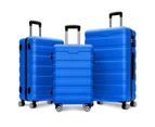 ALFORDSON Luggage 3PCS Set Suitcase Trolley TSA Carry on Hard Case Blue