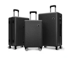 ALFORDSON Luggage 3PCS Set Suitcase Trolley TSA Carry on Hard Case Black