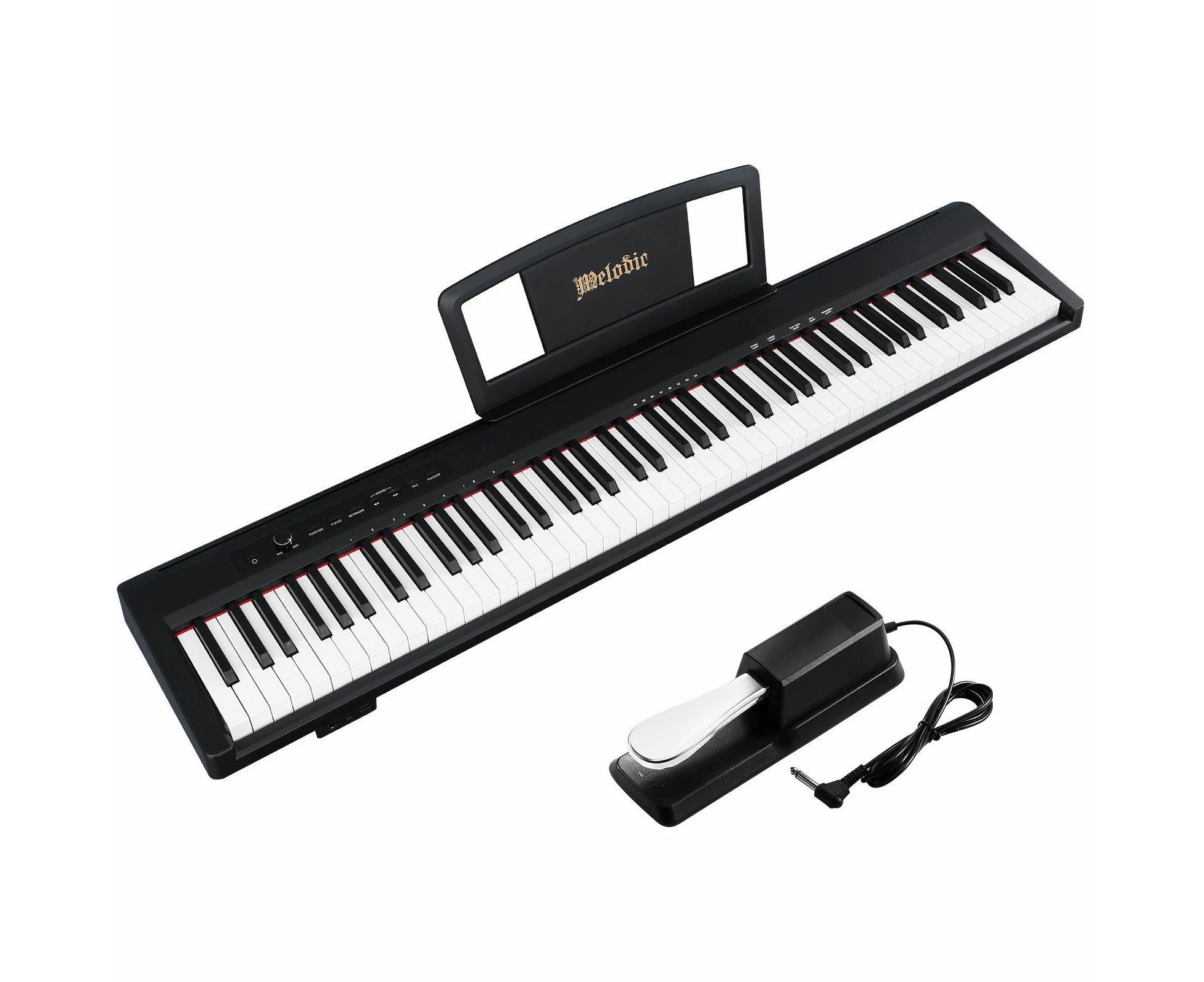 Melodic Keyboard Electric Digital Piano Hammer Action 88Key Semi Weighted 128Polyphony Portable