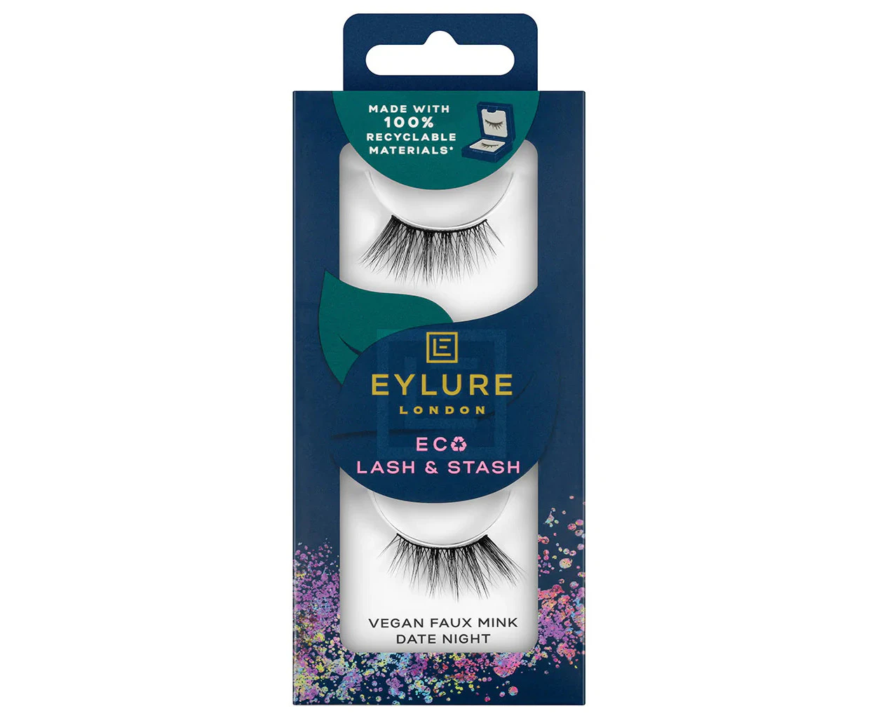 Eylure London False Lashes - Eco Lash & Stash - Vegan Faux Mink - Date Night