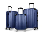 ALFORDSON Luggage 3PCS Set Suitcase Trolley TSA Carry on Hard Case Navy