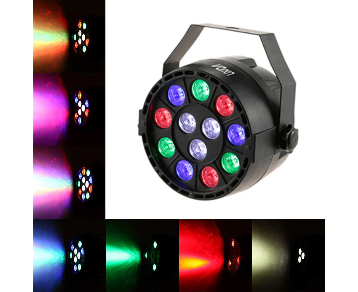 Lixada DMX-512 RGBW LED High Power Stage PAR Light Lighting Strobe Professional 8 Channel Party Disco Show 30W AC 90-240V