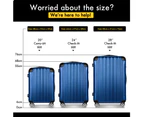 ALFORDSON Luggage 3PCS Set Suitcase Trolley TSA Carry on Hard Case Blue