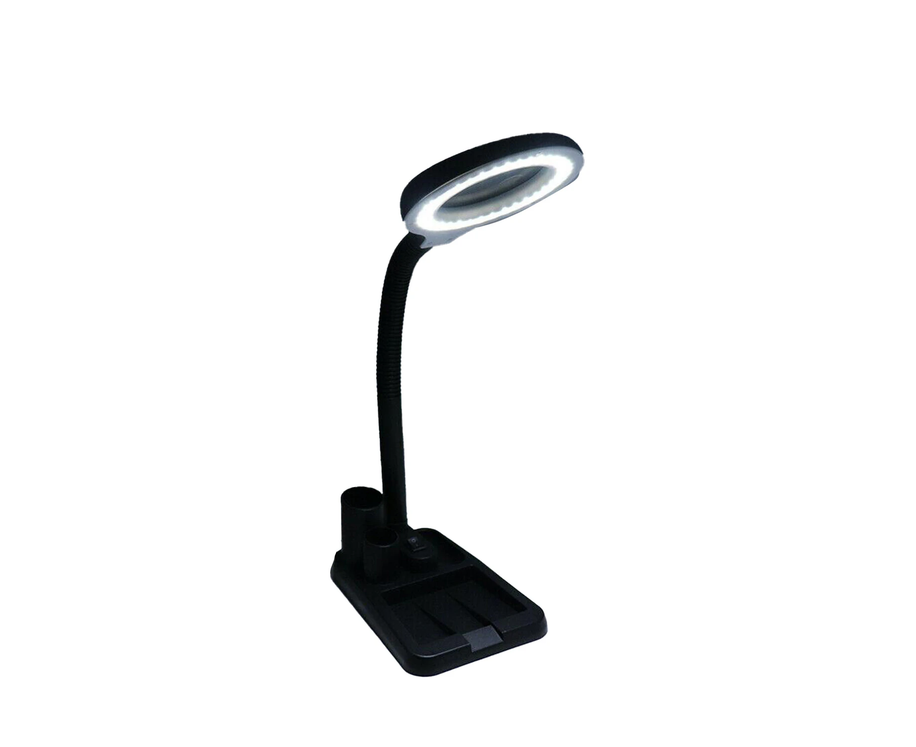 Magnifying Glass Lamp 40LED Light Magnifier Black