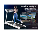 BLACK LORD Treadmill Electric Exercise Running Machine Foldable Home Gym Fitness White