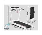 BLACK LORD Treadmill Electric Exercise Running Machine Foldable Home Gym Fitness White