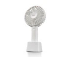 Goldair 10cm Rechargeable Handheld Fan - White