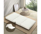 Bedra Foldable Mattress Sherpa Fleece Double Folding Foam Sofa Bed