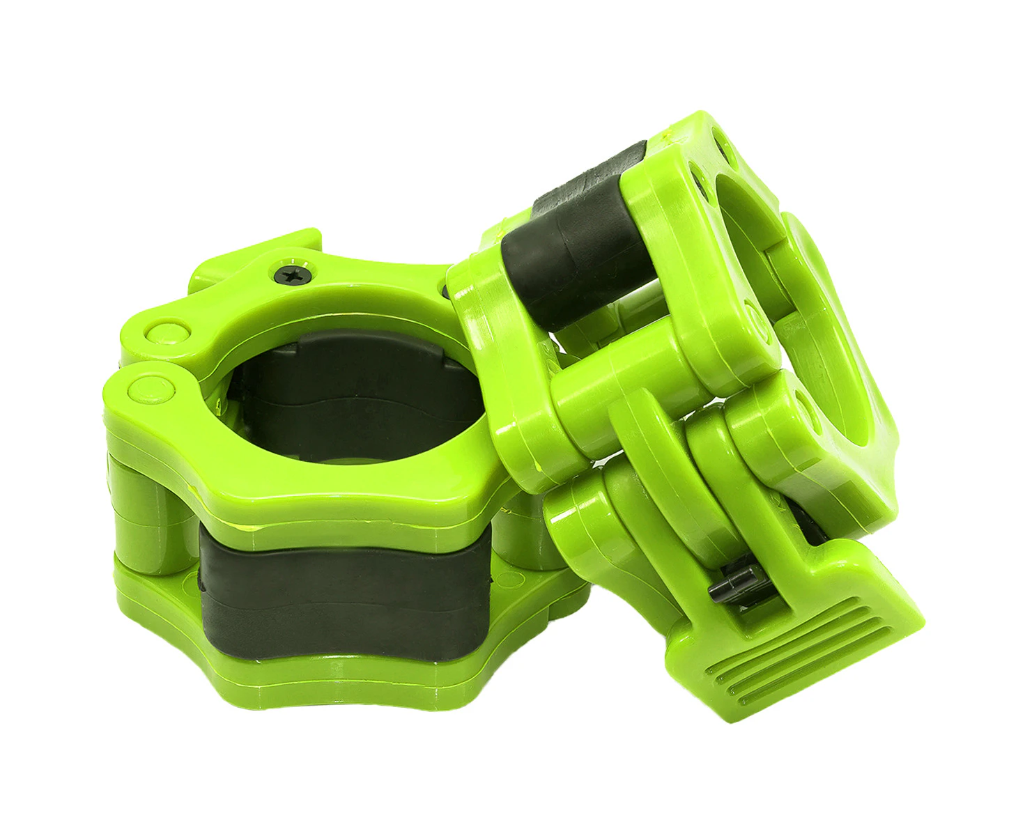 METEOR 50mm ABS Plastic Olympic Barbell Collars Clips Clamps (Green)