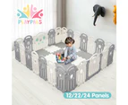 Playpals Kids Playpen Baby Safety Gate Toddler Fence Child Play 18/22/24 Panels