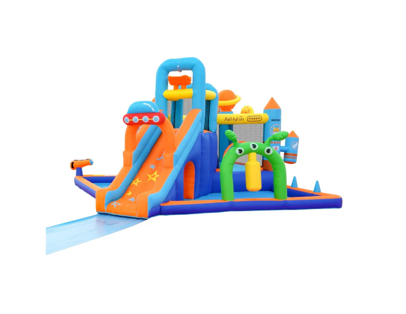 AirMyFun 12 Play Zones Inflatable Trampoline Castle Space Theme Water Slide