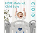 Playpals Kids Playpen Baby Safety Gate Toddler Fence Child Play 18/22/24 Panels