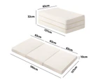 Bedra Foldable Mattress Sherpa Fleece Double Folding Foam Sofa Bed