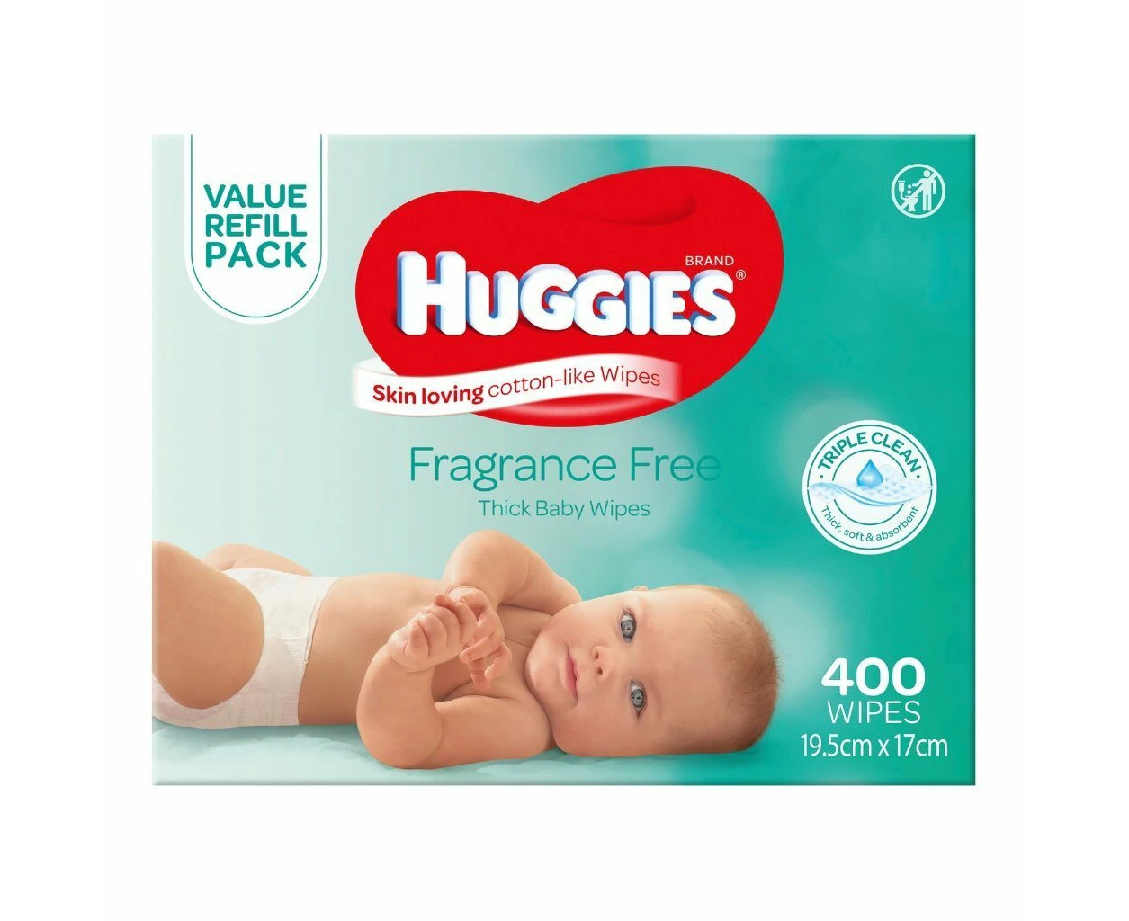 Huggies Wipes Fragrance Free Mega Pack 400's