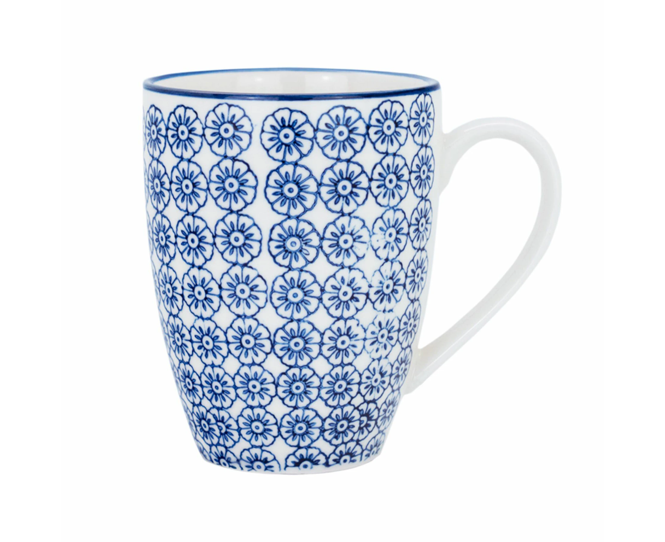 Nicola Spring Nicola Spring Hand-Printed Mug - 330ml - Navy