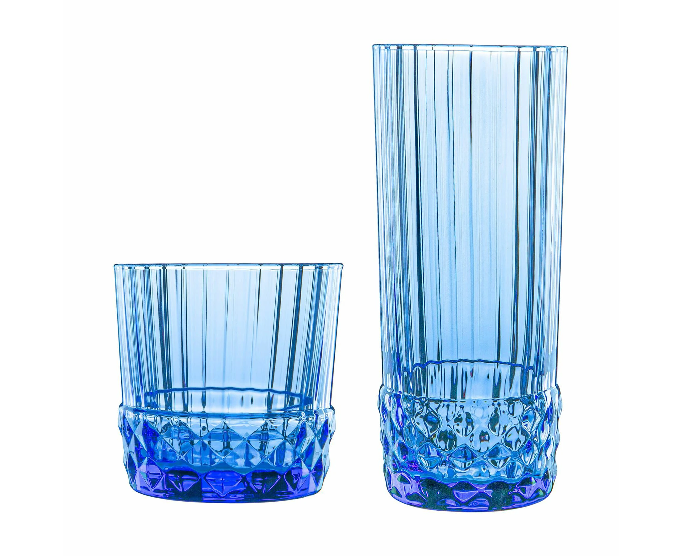 Bormioli Rocco 12pc America '20s Glassware Set - 300ml/400ml - Sapphire Blue