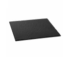 Argon Tableware Square Slate Serving Platter - Dinner Table Serveware - Padded Feet - 33cm - Grey