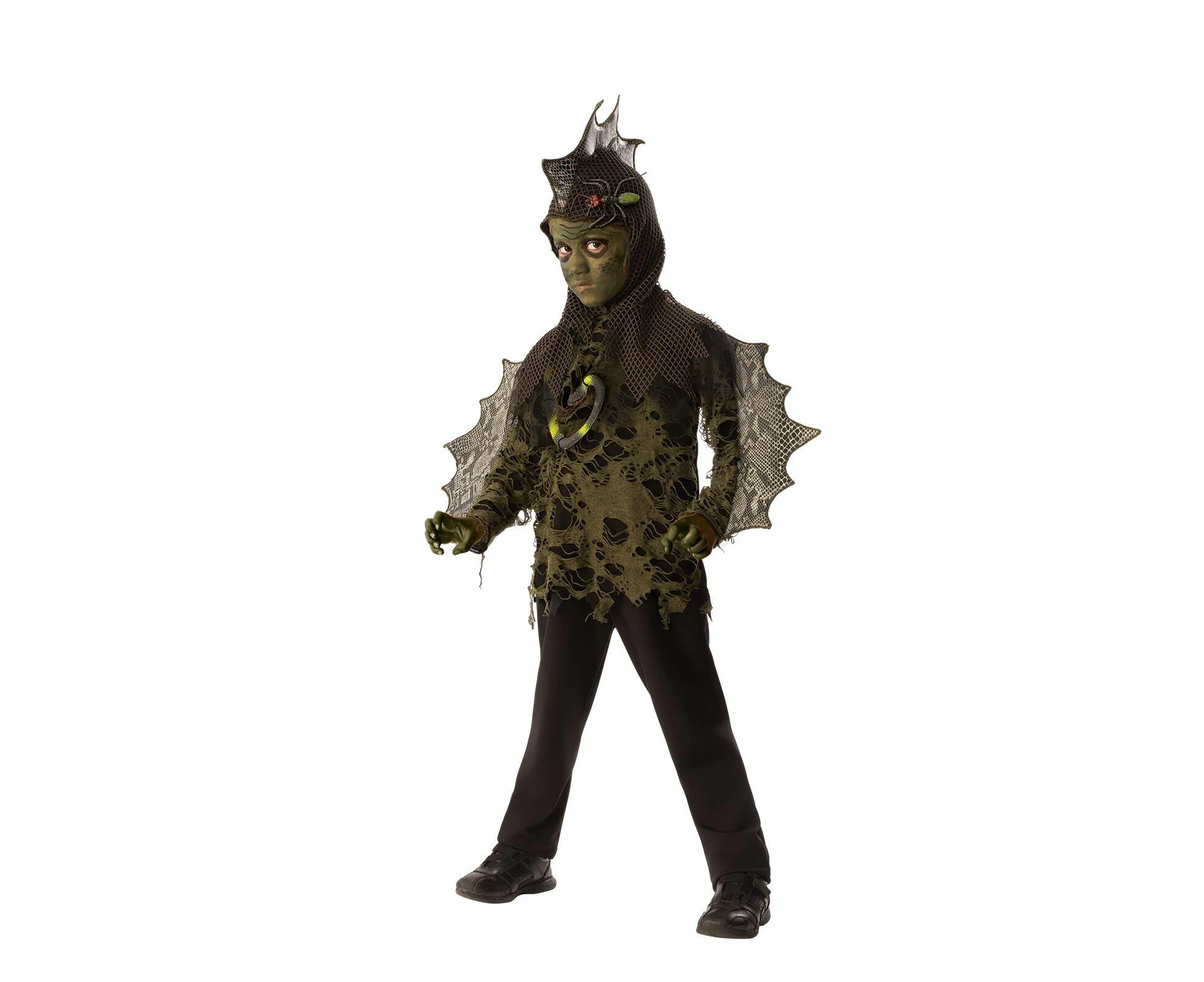 Rubies Swamp Boy Lizard Kids Boys Scary Dress Up Halloween Party Costume - Black