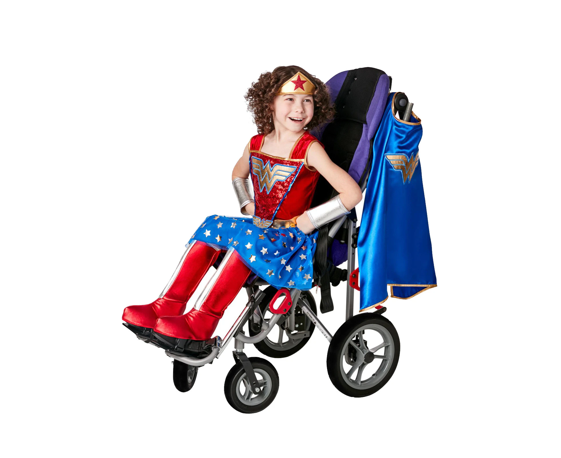 Dc Comics Wonder Woman Adaptive Girls Dress Up Costume