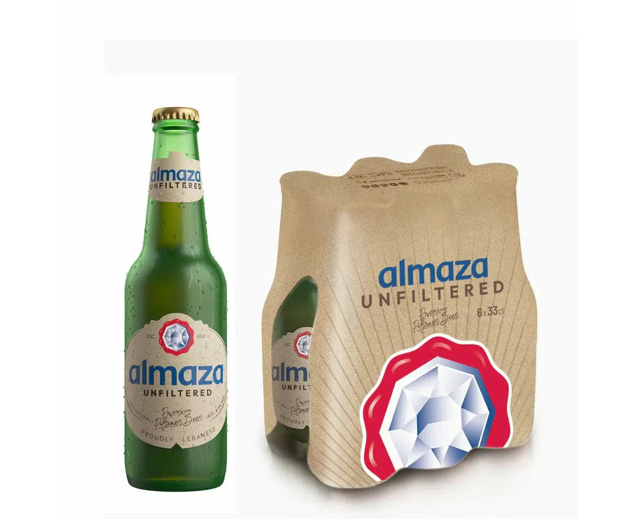 Almaza Unfiltered Pilsener Lebanese Beer (24x330ml)