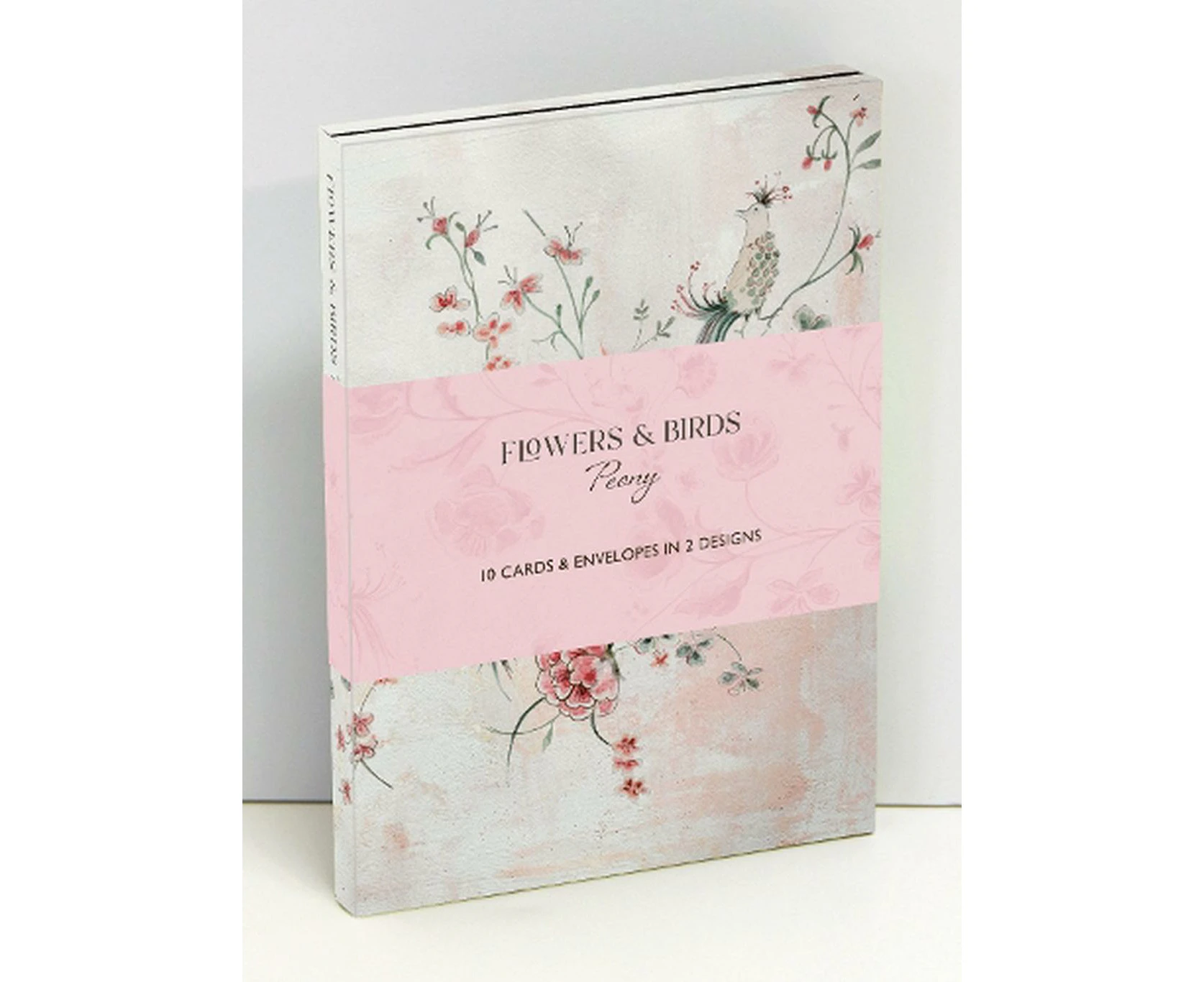 Flowers & Birds Peony Wallet Notecards