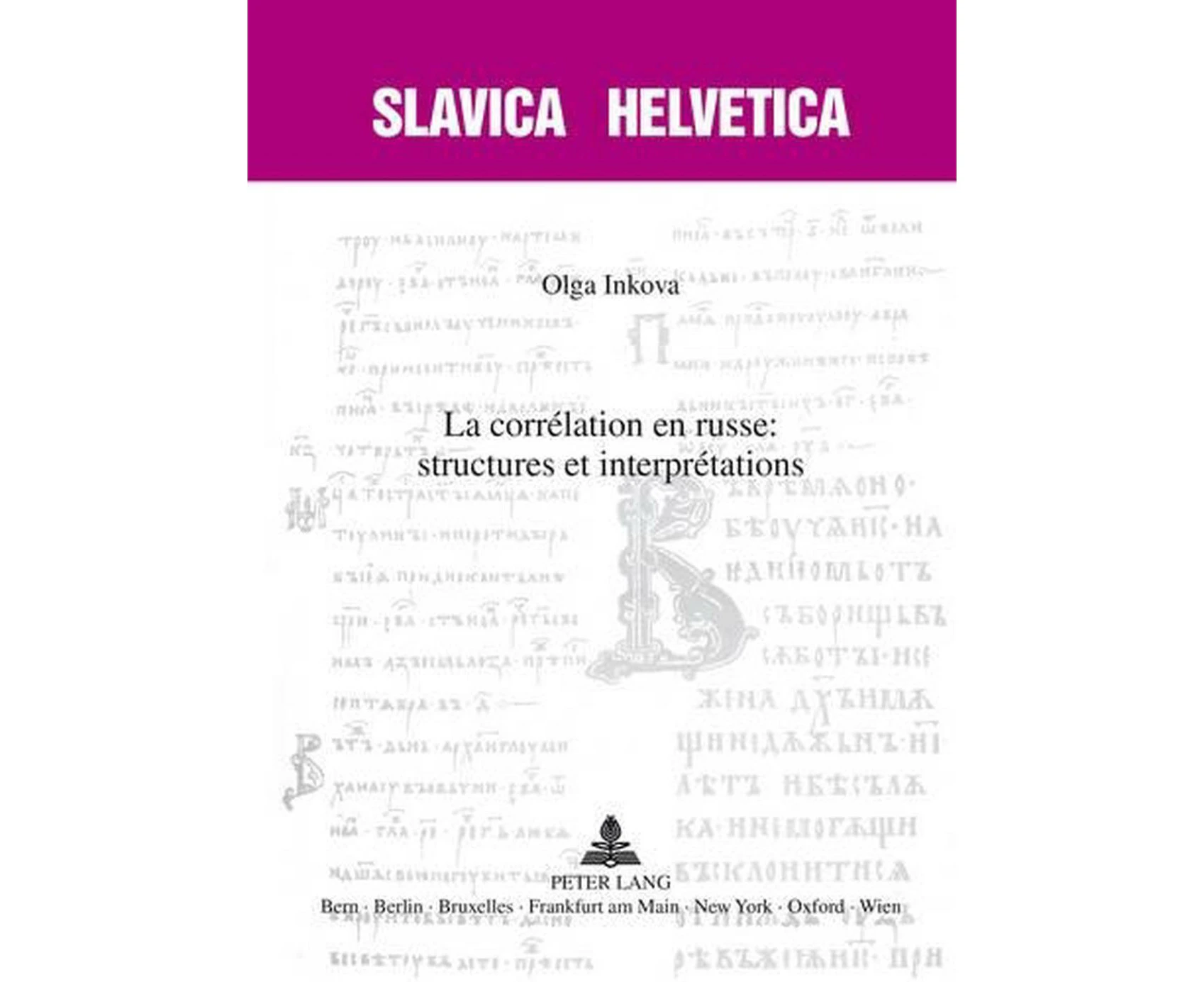 La Correlation en Russe : Structures et Interpretations