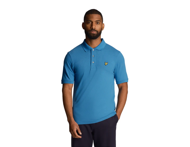 Lyle & Scott Mens Plain Polo Shirt (Spring Blue) - LS114