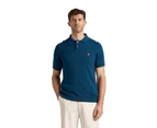 Lyle & Scott Mens Cable Knit Polo Shirt (Apres Navy) - LS174