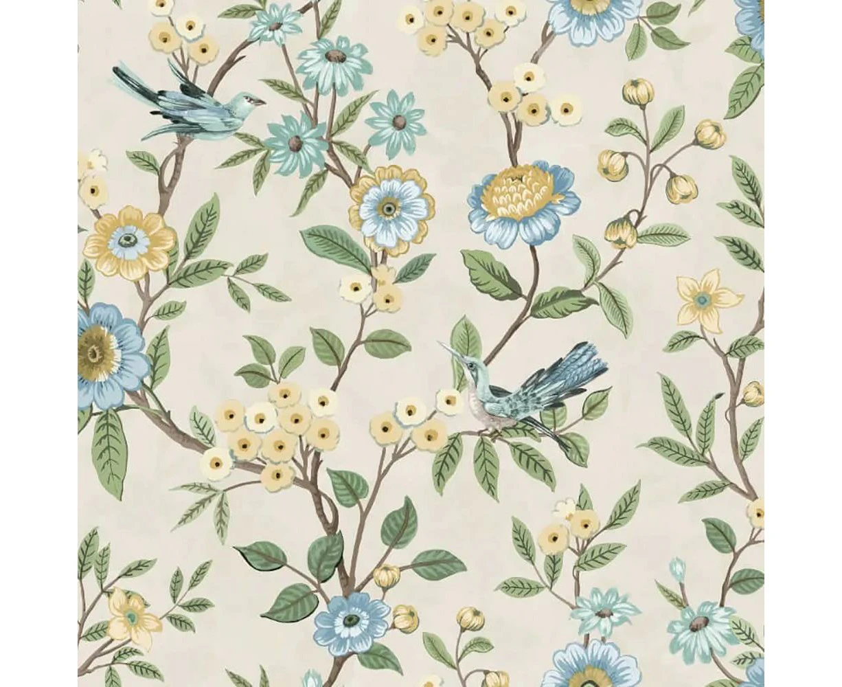 Fine Decor Eleanor Floral Wallpaper (Natural) - AG3598