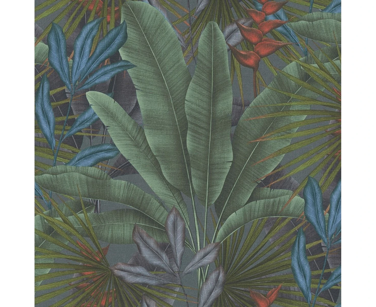 AS Creation Exotic Jungle Heavyweight Vinyl Textured Wallpaper (Blue) - AG3586