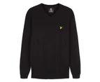 Lyle & Scott Mens Cotton Merino V Neck Jumper (Jet Black) - LS103