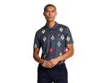 Lyle & Scott Mens Diamond Polo Shirt (Dark Navy) - LS431