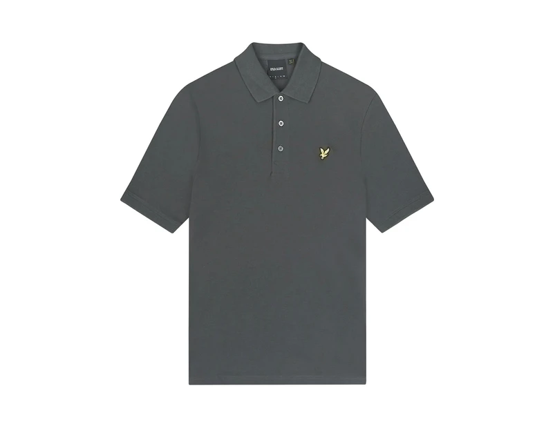 Lyle & Scott Mens Plain Polo Shirt (Gunmetal) - LS114