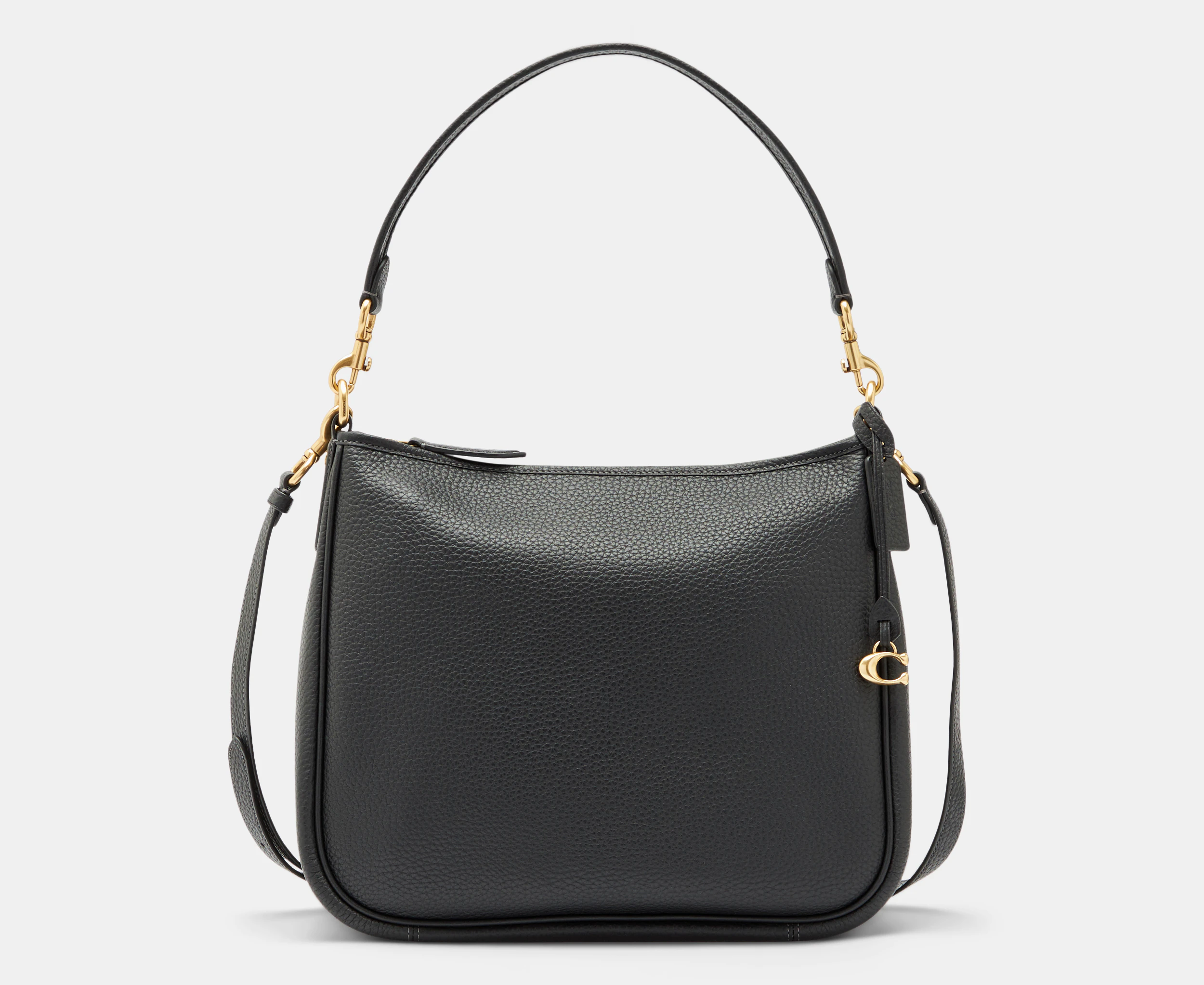 Coach Cary Pebble Leather Shoulder Bag - Black