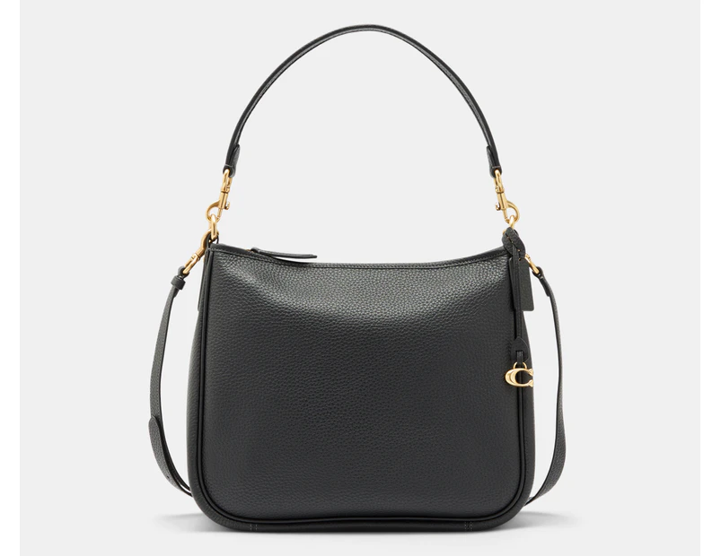 Coach Cary Pebble Leather Shoulder Bag - Black