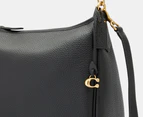 Coach Cary Pebble Leather Shoulder Bag - Black