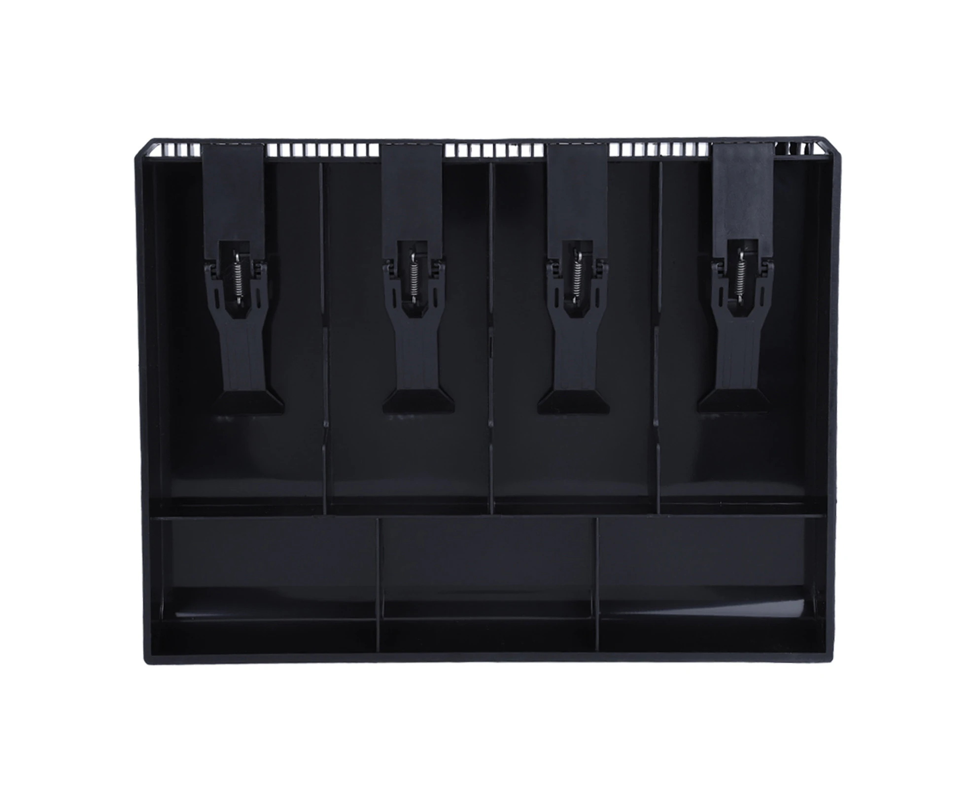 Cash Drawer Register Insert Tray Replacement 4 Bills 3 Coins Money Storage Box (Black)