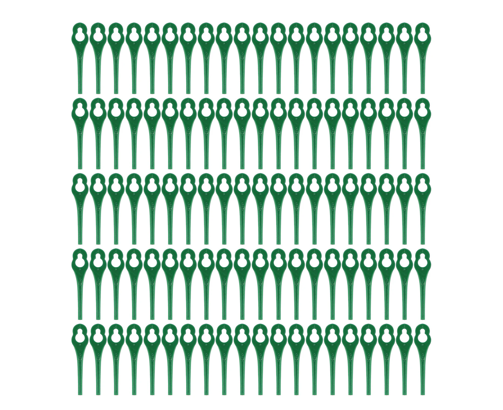 100pcs Plastic Grass Trimmer Blades Lawn Mower Replacement Cutting Blades 85mm (Green)