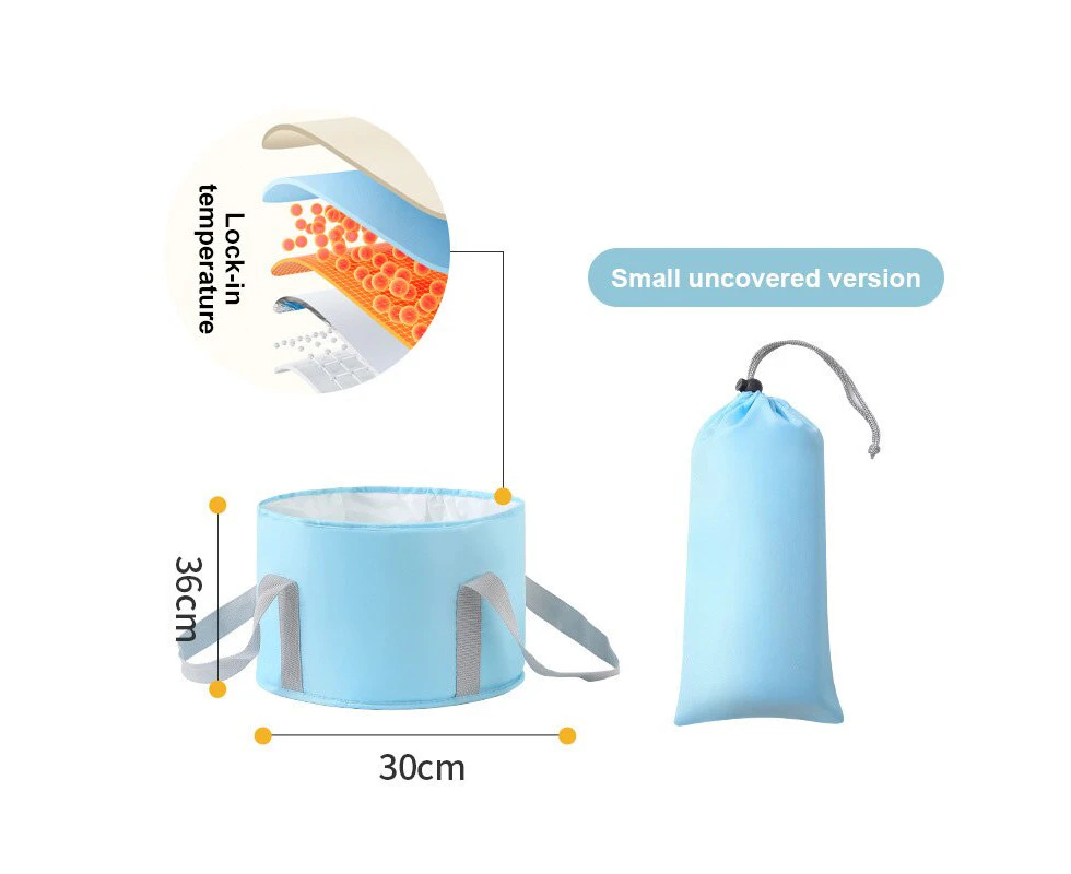 1pc Portable Collapsible Foot Bath Basin with Handles Perfect for Soaking Feet Traveling Camping and Outdoor Activities Blue