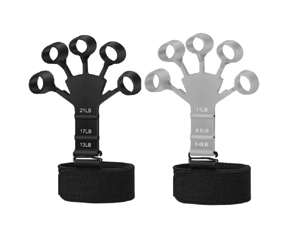 2pcs Finger Gripper Finger Exerciser Guitar Finger Exerciser 6 Resistant Levels Recovery Physical Tools Hand Strengthener For Patient